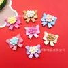 Emulação Cor Brilhante Flor Arco Diy Resina Acessórios Creme Cola Telefone Caso Headwear Hairpin Copo de Água Adesivo