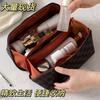 Bolsa de cosméticos con forma de almohada para mujer, portátil, de gran capacidad, para guardar cosméticos, de gran valor estético, para viajes y lavado.