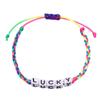 Pulseiras Populares da Internet de Venda Quente Transfronteiriça com Letras e Palavras de Bênçãos, Encorajamento e Energia Positiva, Pulseiras Infantis Feitas à Mão