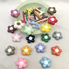 Perlas Perforadas con Agujero Vertical de Girasol Pintado en Acrílico Materiales para Accesorios de Joyería Colgante de Bolsa de Pulsera Llavero