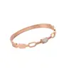 Estilo Coreano Transfronteiriço Moda Coreana Pulseira Oca de Aço Titânio Personalizada Moda Feminina Pulseira de Aço Inoxidável Joias Atacado