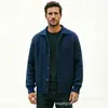 Suéter para Hombre 2026 Nuevo Patrón Trenzado de Moda, Cuello Solapa, Chaqueta Casual Holgada Vintage, Cárdigan de Punto Estilo Coreano para Hombre