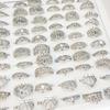 Venta directa de fábrica, anillo de aleación mixta de corona de diamantes multiestilo, puesto de venta al por mayor de comercio exterior, tienda de 10 yuanes