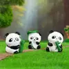 Juguete de Peluche Redondo de Panda Creativo y Lindo, Decoración de Jardín DIY, Adorno de Micro Paisaje para Escritorio de Coche