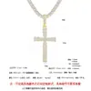 Colgante de Cruz de Moissanita Hip-Hop Europeo y Americano de Moda para Rappers y DJs