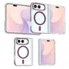 Adequado para iPhone 18 Duo, dobrável, transparente, capa de telefone magnética, capa protetora acrílica anti-queda Apple 18D