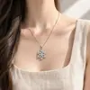 Collar de Copo de Nieve de Circonita Estilo Coreano de Verano 2026 para Mujer, Diseño Único, Moderno, Elegante, Sencillo, Colgante Suave Cadena para Clavícula