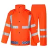 Conjunto de Impermeable Dividido Reflectante y Pantalón de Lluvia al por Mayor para Vigilancia de Tráfico, Emergencias, Prevención de Inundaciones y Protección contra Lluvia Intensa