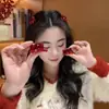 Pinza para el Cabello Roja de Lujo con Lazo y Brillantes Pedrería, Pinza Sencilla y Elegante para Flequillo, Pasador Lateral, Accesorio para el Cabello