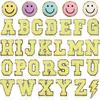 6 cm Toalha Amarela Bordada Inglês Letras Bordadas Pano Adesivos 26 Letras Decorativo Remendo Passar Números Carimbo