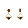 Brincos de Pérola da Moda Temperamento Feminino Versátil Emagrecimento Retro High-End Geométricos Cravejados com Diamante Stud de Agulha de Prata Atacado