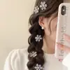 Pasador de Copo de Nieve y Perla para Otoño e Invierno para Mujer, Pinza Pequeña, Pinza de Pato, Pinza para Flequillo, Pasador, Accesorio para el Cabello, Tocado con un Toque de Lujo