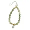 Pendente de Raiz de Bodhi Estilo Fresco de Uva Verde Verde Corrente para Celular Anti-Perda Pulseira de Pulso Chaveiro de Bolsa Acessório Decorativo