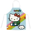 Delantal infantil HelloKitty, diseño de gato rosa, anti-manchas, delantal para adultos, venta directa de fábrica, baberos disponibles para venta al por mayor