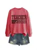Maestra Algunos Días Amazon eBay Sitio Independiente Sudaderas de Moda Versátiles Personalizadas para Mujer Otoño e Invierno