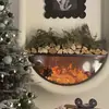 Gabinete Triangular para Chimenea con Fuego Electrónico de Forma Irregular, Calefacción de Pared de Fondo de Estufa de Arco Semicircular en Forma de L Empotrada, Otros