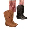 Nueva colección de verano: botas altas de suela gruesa, tacón grueso y huecas, botas altas estilo cowboy western tipo Martin, y botas de montar