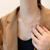 Nuevo Tobillera de Amor de Acero Inoxidable de Doble Cara Estilo Coreano de Doble Capa para Mujer Personalizada Todo-partido Sensación de Alta Gama Accesorios para el Pie Sin Color