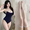 Lingerie Sexy para Entusiastas de Observação de Pássaros, Maiô Peça Única Puro Desejo, Maiô Sexy Fino Transparente com Alça de Seda Leite