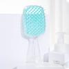 Peine Wanmei Transparente Plateado Flash Hueco de Rejilla de Doble Uso Seco y Húmedo Peine Estático Doméstico Peine para Estilo de Cabello Esponjoso