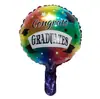 Nuevo globo redondo de película de aluminio de 10 pulgadas en inglés para graduación, celebración de ceremonia de graduación, diseño de escena de fiesta, globo al por mayor