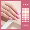 Zhengxiang Adesivos de Unha Impermeáveis Transfronteiriços Cobertura Total Cor Sólida Glitter Rosa 16 Películas de Esmalte Adesivos de Unha de Celebridade da Internet Atacado