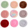 Cama para Mascotas de Peluche de Celebridad de Internet Perrera para Perros Perrera para Gatos Pequeños y Medianos Oso de Peluche Bixiong Esterilla para Dormir Redonda Cálida Suministros para Mascotas