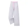 Pantalones de Pierna Ancha de Cintura Alta Estilo Americano para Mujer, Nueva Versión Coreana Primavera/Verano 2026, Color Sólido, Adelgazantes, Pantalones Largos de Pierna Ancha Curvos