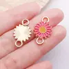 Accesorios para joyería DIY de aleación: Colgantes de flor de goteo de aceite, girasol y margarita para pendientes, collares y llaveros, un superventas transfronterizo