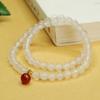 Pulsera de Calcedonia Blanca Natural Aiyu Pulsera de Ágata Roja Semilla de Acacia Tendencia Nacional Fábrica Mayorista Dropshipping S4030901