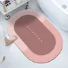 Tapete de chão de banheiro simples feito de lama de diatomáceas macia, altamente absorvente, tapete de entrada antiderrapante, tapete de porta de banheiro