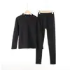 Traje de otoño con forro polar, pantalones largos, traje para mujer de otoño e invierno, de terciopelo, cuello alto medio, camiseta básica, leggings cálidos, conjunto de dos piezas