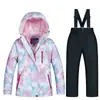 @ Mutu neve inverno exterior infantil roupa de esqui meninas conjunto grosso quente à prova de vento à prova d'água uma geração de pelo