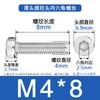 Tornillos Cilíndricos de Cabeza Plana Hexagonal de Acero Inoxidable 304 Din7984 M3M4 Tornillos de Máquina Cilíndricos de Cabeza Plana Hexagonal