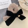 Pinza de Garra de Felpa de Lazo de Doble Cara Otoño e Invierno Nuevo Estilo Coreano Horquilla Accesorios para el Cabello de Princesa Escape para la Parte Posterior de la Cabeza Clip de Tiburón