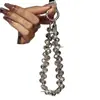 Cadena de Teléfono Móvil con Cuentas de Cristal de Imitación Coloridas de Lujo Ligero Colgante de Cámara para Bolso Pequeño Fresco Exquisito para Mujer Llavero de Nicho