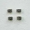 Aleación de Plata Antigua del Tíbet Patrón Mayorista Gráfico Apertura 5x7mm Cuentas Tubulares Cuentas de Buda Pulsera Collar Accesorios para Joyería DIY