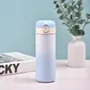 Taza Térmica Macaron de Acero Inoxidable 304 para Pareja Pequeña Mini de Bolsillo Taza de Guisante Portátil con Tapa Pop-up Degradado