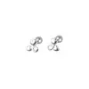 Pendientes de Plata Pura S999 de Alta Gama con Cierre de Rosca Floral para Mujer, Lujo Ligero, Estilo Coreano Fresco, Pendientes Únicos y Exquisitos, Venta al por Mayor