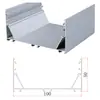 Luz de Tira Embutida Larga 100X50 LED Linear para Teto de Escritório Academia Design Comercial Contínuo Luminária Pendente