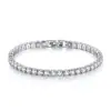 Joia de Luxo Leve Transfronteiriça Pulseira Tennis Zircônia Design Pequeno Super Brilhante Sensação de Alto Padrão Presente para Namorada Contas Atacado