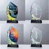 Nuevo Trofeo de Cristal Medalla de Gama Alta Colorida Metal Resina Premios de Empresa Competencia de Personal Honor Empresa Reunión Anual