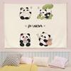 Animação Desenho Animado Fofo Panda Gigante Pendurado Pano Fundo Pano Reforma Dormitório Quarto Parede Cabeceira Decoração Tapeçarias