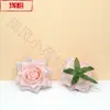 Cabezas de Flores de Rosa Artificiales (Ángulo Rosa) Ventas Directas de Fábrica Flores de Boda Diseño de Escena Exterior para Bodas Arco de Pared de Flores