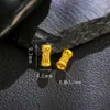 Plata de Ley S925 Chapada en Oro Hueca Junta de Bambú Agujero Recto Accesorios de Plata Hechos a Mano Joyería DIY Accesorios para Tejido de Joyería de Mano