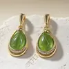 Brincos da Moda, Exquisitos Brincos de Gota de Água de Luxo de Nicho, Brincos de Alta Qualidade, Elegantes Brincos de Pavão para Mulheres