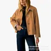 Chaquetas Europeas y Americanas de Tallas Grandes, Ropa Femenina Transfronteriza, Abrigos de Cuadros para Primavera y Otoño, Pedidos Pequeños con Entrega Rápida, Ventas Directas de Fábrica