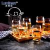 Lemeiya - Juego de 6 tazas de vidrio transparente para el hogar, para beber leche, jugo, huevera y té