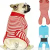 Roupa de Recuperação Respirável de Algodão para Cães para Proteção de Feridas Abdominais Pós-Esterilização, Curativo Cirúrgico para Animais de Estimação Machos e Fêmeas