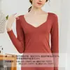 Ropa interior térmica de manga larga con sujetador acolchado para mujer, top interior, liquidación de fin de temporada